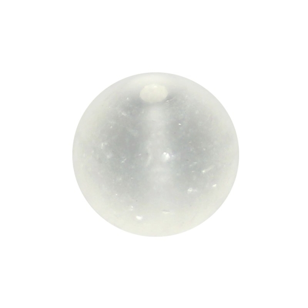 100 x Perle en Verre Givré 6mm Blanc - Photo n°1