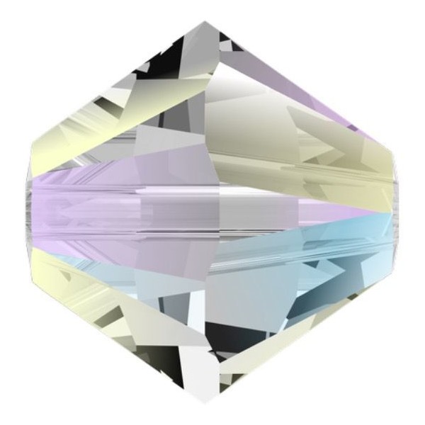 48pcs Cristal Irisé 2x 001shim2 Xilion Bicone Verre de Cristaux de SWAROVSKI 5328 de Perles à Facett - Photo n°1