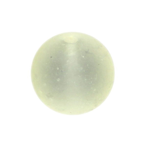 200 x Perle en Verre Givré 4mm Blanc Cassé - Photo n°1