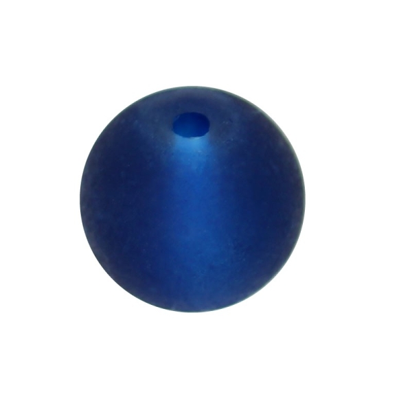 50 x Perle en Verre Givré 8mm Bleu Océan - Photo n°1