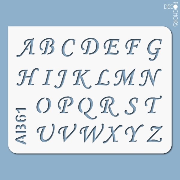 Pochoir lettres majuscules - Pochoir alphabet - Creavea