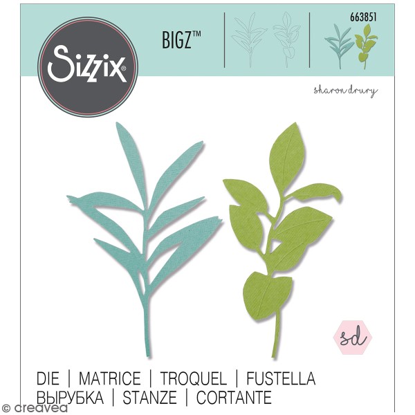 Matrice Sizzix Bigz - Feuilles tropicales - Photo n°1
