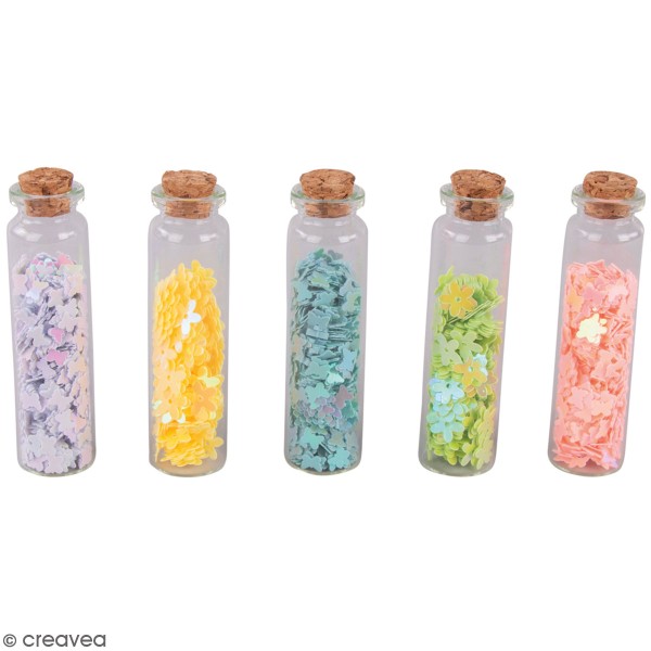 Confettis Fleurs et Papillons - 5 couleurs - 5 x 10 g - Photo n°1