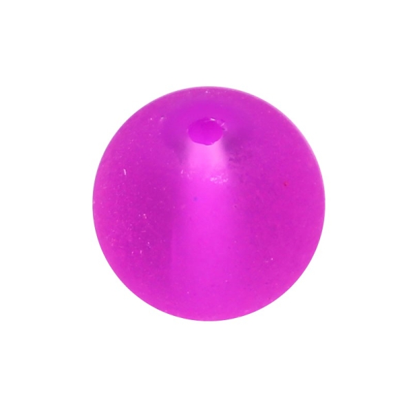 20 x Perle en Verre Givré 12mm  Violet - Photo n°1