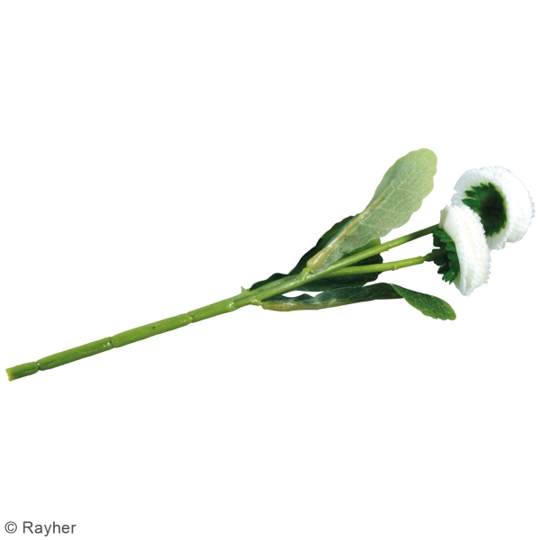 Fleur Artificielle avec tige - Oeillet blanc - 23 cm - Photo n°4