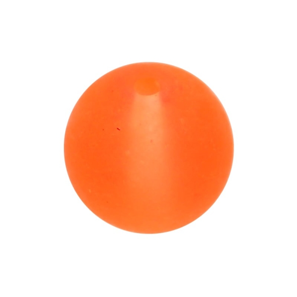 50 x Perle en Verre Givré 8mm Orange Fluo - Photo n°1
