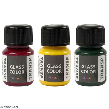 Peinture sur verre A-Color Glass - Plusieurs coloris à effet translucide - 35 ml