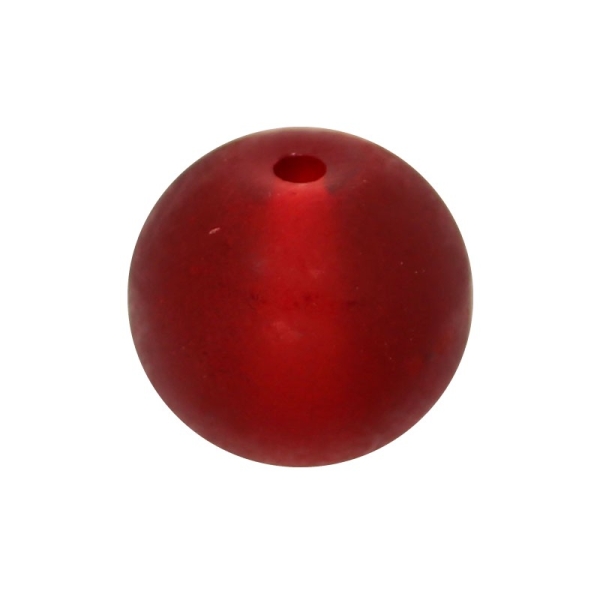 200 x Perle en Verre Givré 4mm Rouge - Photo n°1
