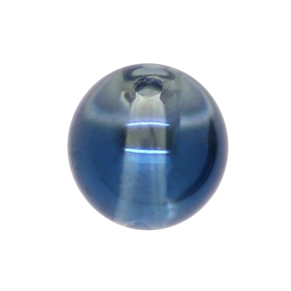 10 x Perle en Verre Électroplate 12mm Vert-Bleu - Photo n°1