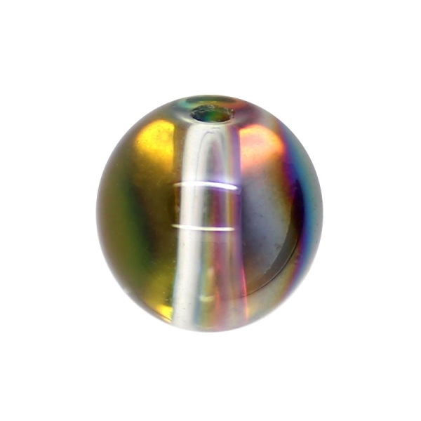 30 x Perle en Verre Électroplate 8mm Multicolore - Photo n°1