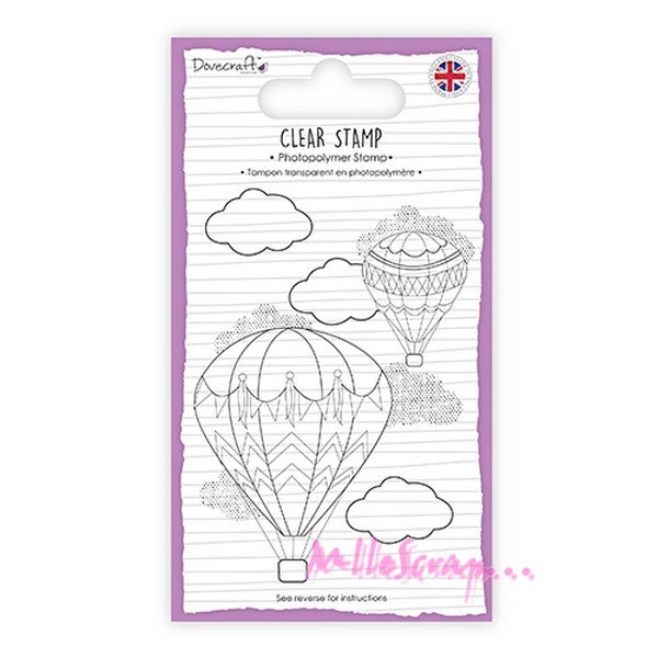 Tampon transparent - Dovecraft - montgolfière - Photo n°1
