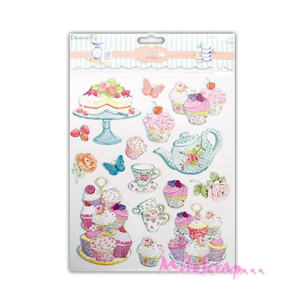 Stickers - Dovecraft - cupcakes - Photo n°1