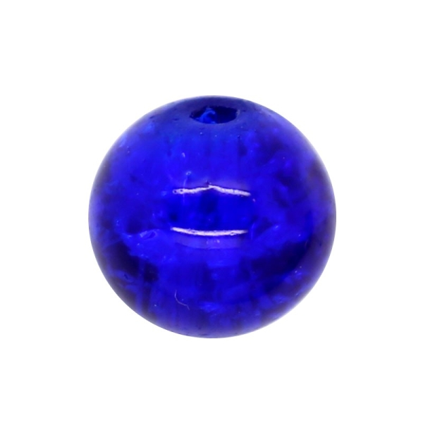 200 x Perle en Verre Craquelé 4mm Bleu Royal - Photo n°1