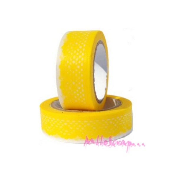 Masking tape dentelle jaune - 10 mètres - Photo n°1