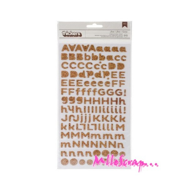 Alphabet autocollant - American Craft - liège - Photo n°1
