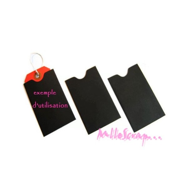 Pochettes tags noires - 3 pièces - Photo n°1