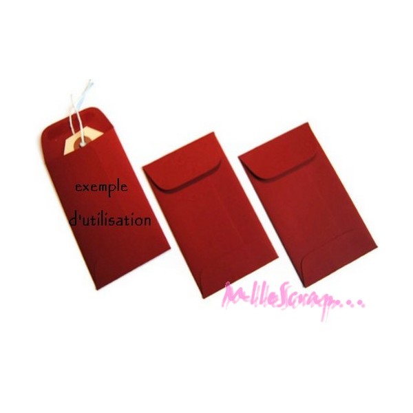 Enveloppes tags rouge - 3 pièces - Photo n°1