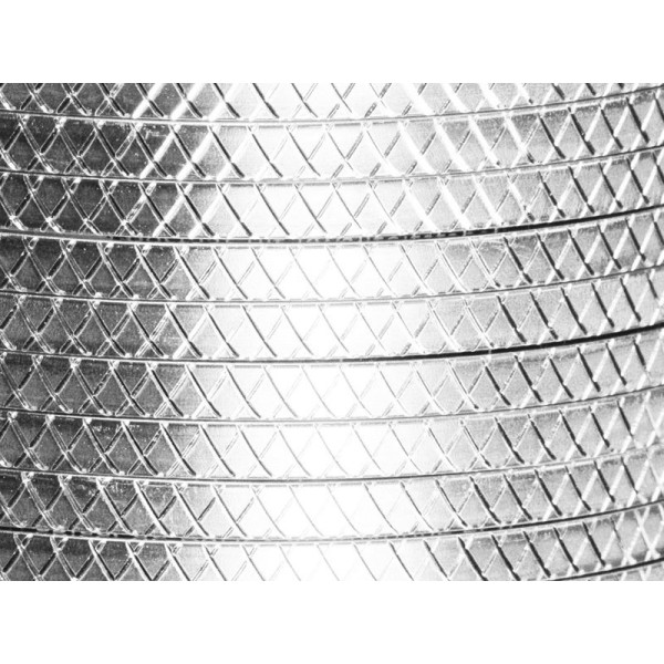 2 Mètres fil aluminium plat résille argent 5mm Oasis ® - Photo n°1