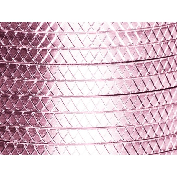 2 Mètres fil aluminium plat résille rose 5mm Oasis ® - Photo n°1
