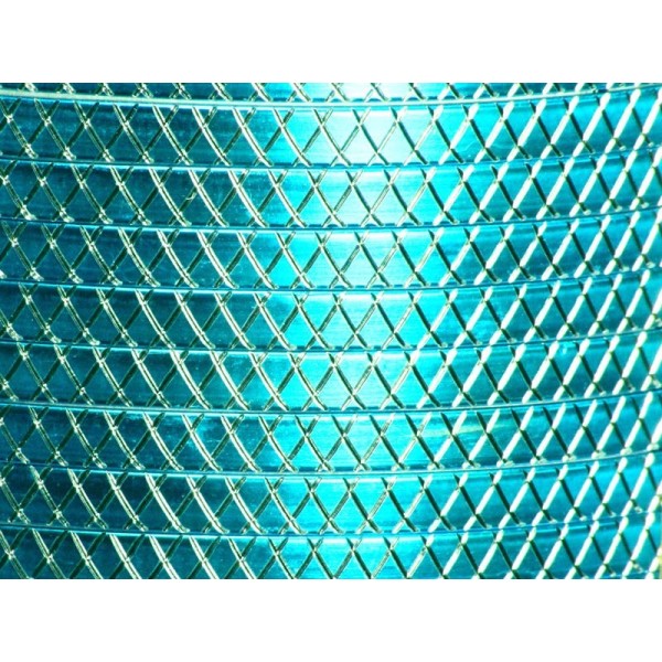 2 Mètres fil aluminium plat résille turquoise 5mm Oasis ® - Photo n°1