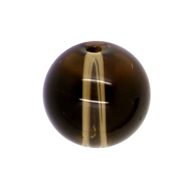 20 x Perle en Verre Transparent 12mm Gris Brun - Photo n°1