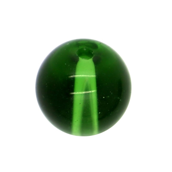 50 x Perle en Verre Transparent 8mm Vert - Photo n°1