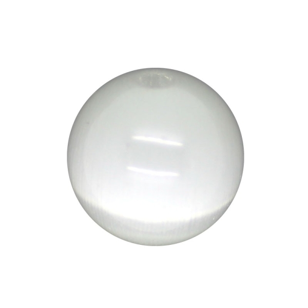 20 x Perle en Verre Oeil de Chat 8mm Blanc - Photo n°1