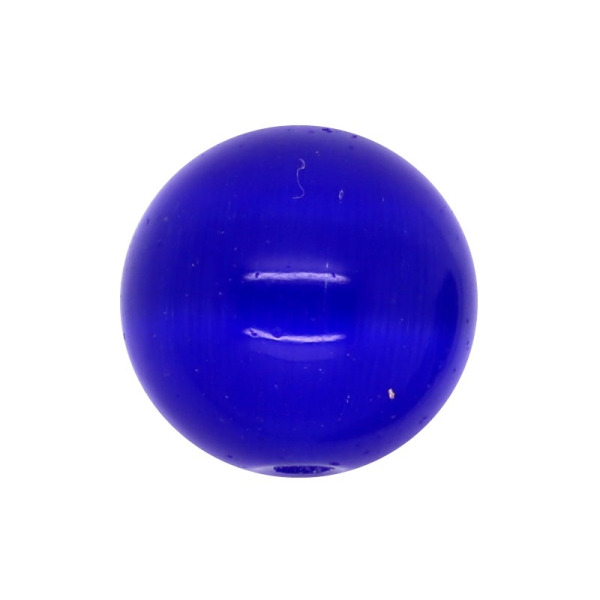 10 x Perle en Verre Oeil de Chat 10mm Bleu Royal - Photo n°1