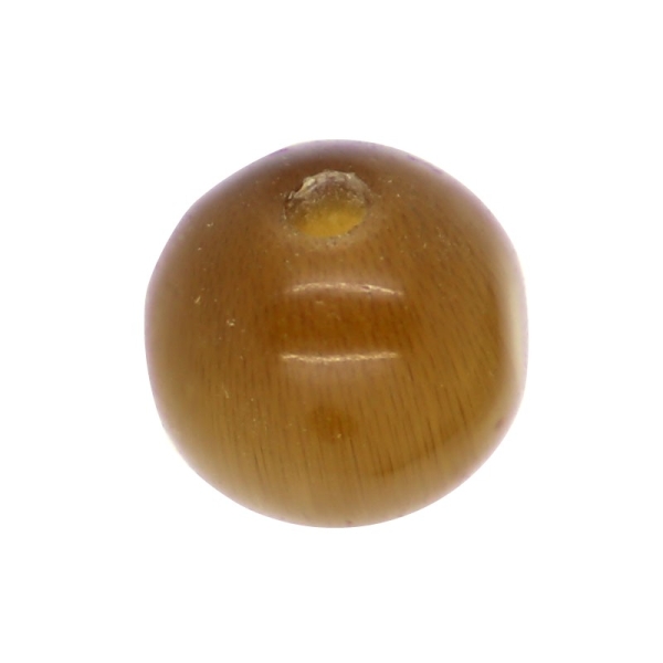 20 x Perle en Verre Oeil de Chat 8mm Brun - Photo n°1