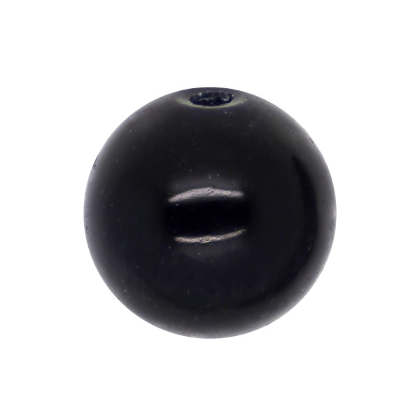30 x Perle en Verre Oeil de Chat 6mm Noir - Photo n°1