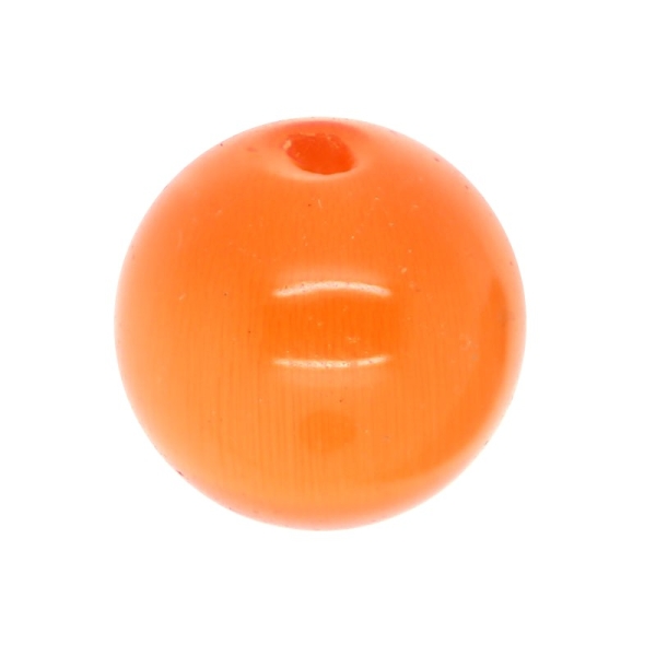 30 x Perle en Verre Oeil de Chat 6mm Orange - Photo n°1