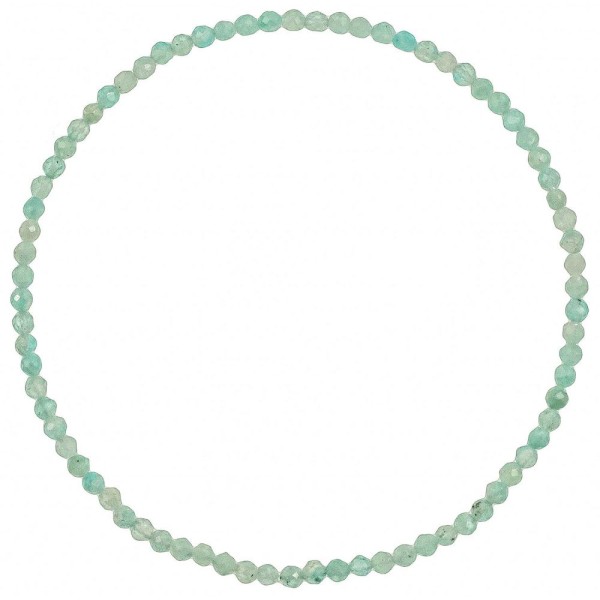 Bracelet en amazonite - Perles facetées ultra mini. - Photo n°1