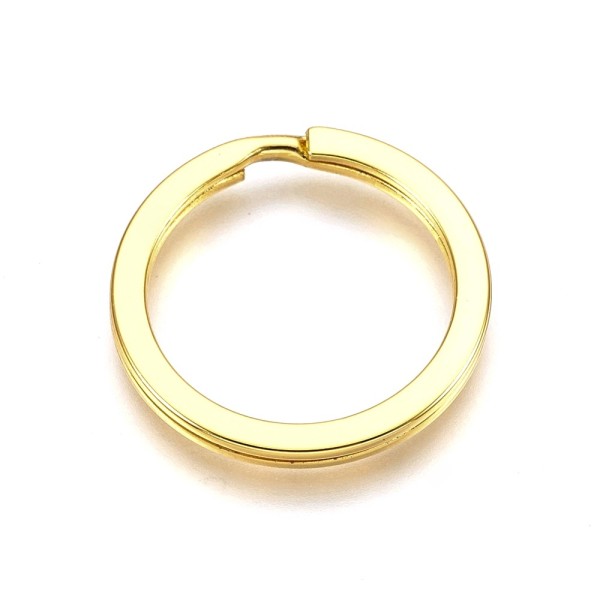 Accessoires anneaux support porte clé 25 mm doré x 5 pièces - Photo n°1