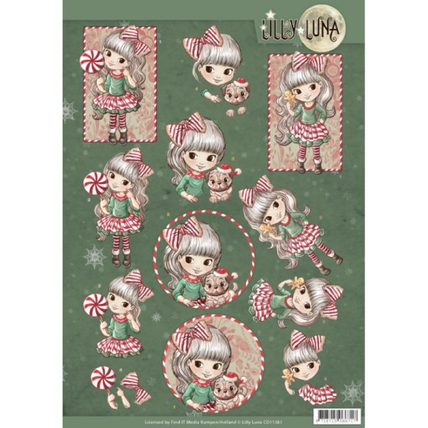Carte 3D à découper - CD11381 - Lily Luna - Joie de Noël - Photo n°1