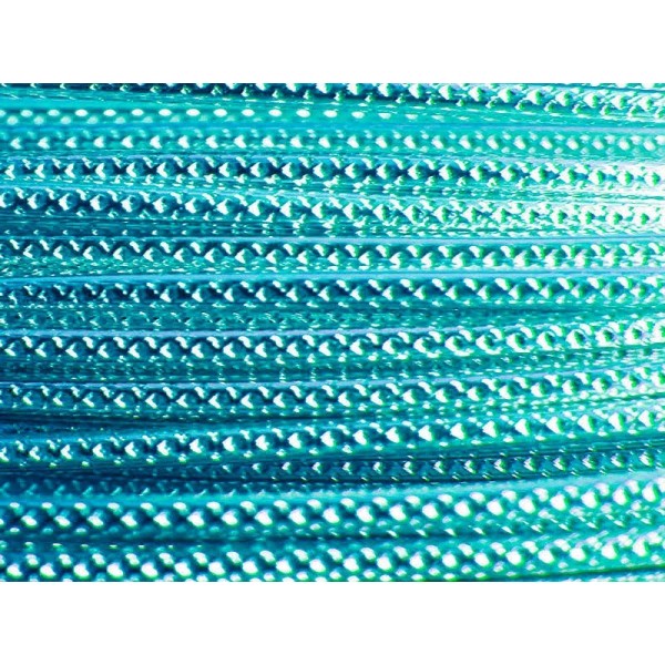 30 Mètres fil aluminium strié turquoise 2mm Oasis ® - Photo n°1