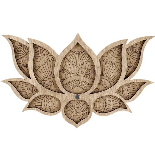1pc Vintage Fleur de Lotus Perles Organisateur de l'Artisanat de la Boîte, des Fournitures d'Art, de - Photo n°1