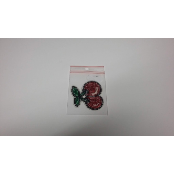Écusson thermocollant cerise rouge - Photo n°1