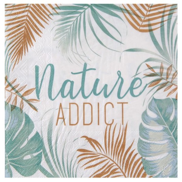100 Serviettes en papier Nature Addict - Photo n°1