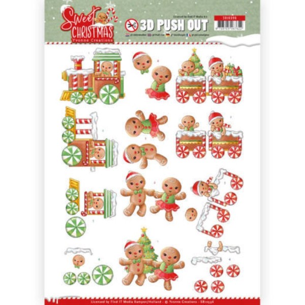 Carte 3D prédéc. - SB10396 - Sweet Christmas - Cookies de Noël - Photo n°1
