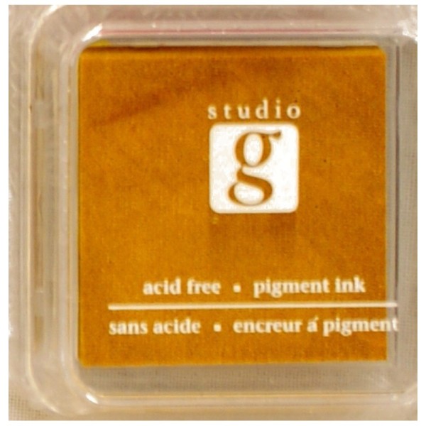 Encreur mini pad de studio G embossable Couleur - jaune moutarde - Photo n°1