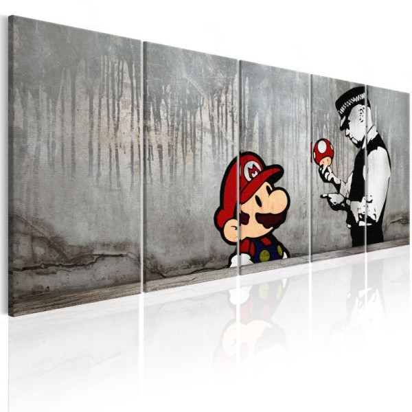 Tableau - Mario Bros on Concrete .Taille : 225x90 - Photo n°1