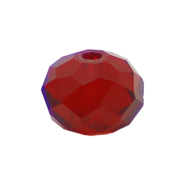 100 Perles en verre Abacus 4mm rouge foncé transparent - Photo n°1