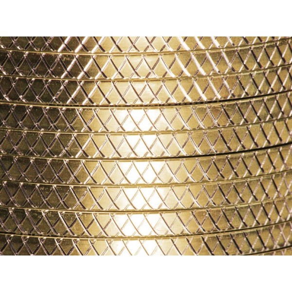 1 Mètre fil aluminium plat résille doré clair 5mm Oasis ® - Photo n°1