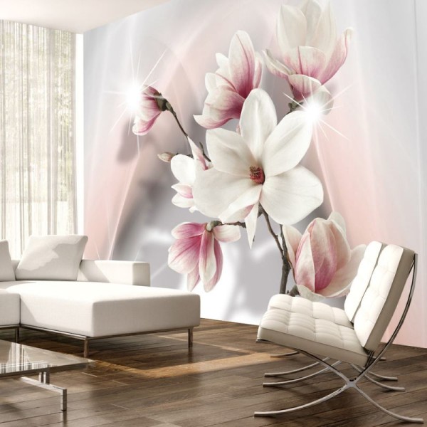 Papier peint - White magnolias .Taille : 250x175 - Photo n°1