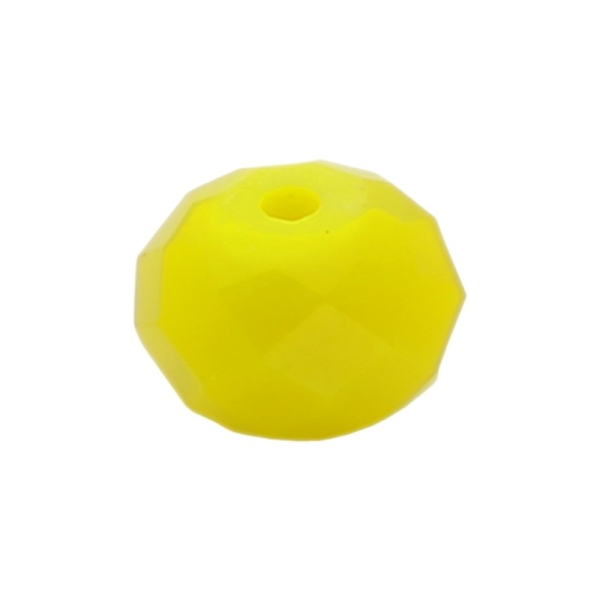 30 Perles en verre Abacus 8mm jaune opaque - Photo n°1