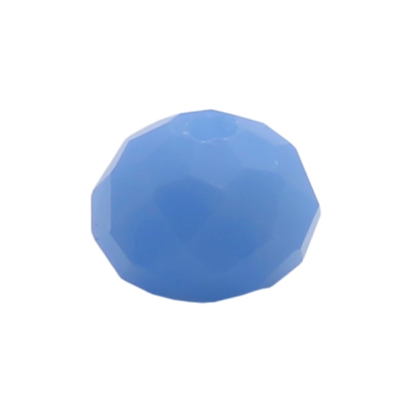 30 Perles en verre Abacus 8mm bleu ciel opaque - Photo n°1