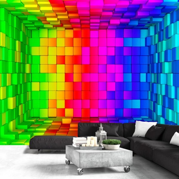 Papier peint - Rainbow Cube .Taille : 350x245 - Photo n°1