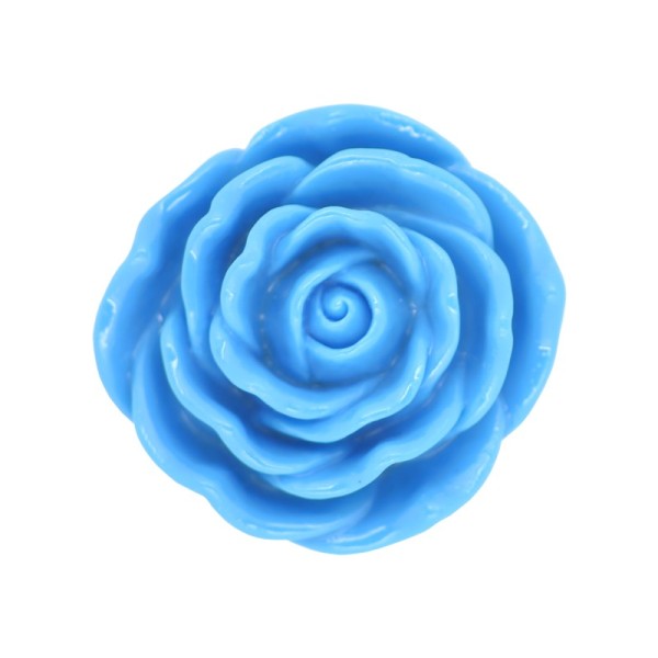 Perle Résine Fleur 45mm Bleu Ciel - Photo n°1