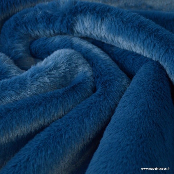 Tissu fausse fourrure Rabbit Bleu nuit - Photo n°1