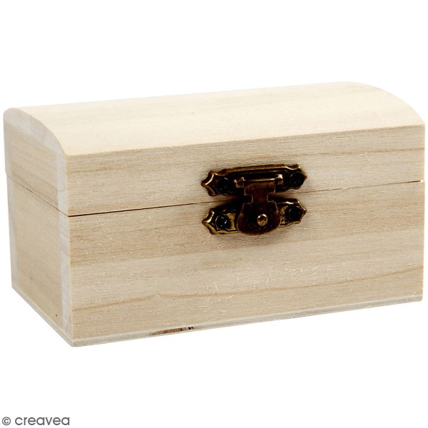 Petite boîte coffre en bois à décorer - 9 x 5,2 x 4,9 cm - Photo n°4